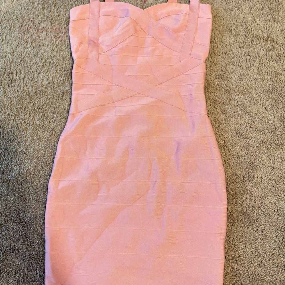 🌸 Mauve Bandage Bodycon Dress – Size M (Worn Once)